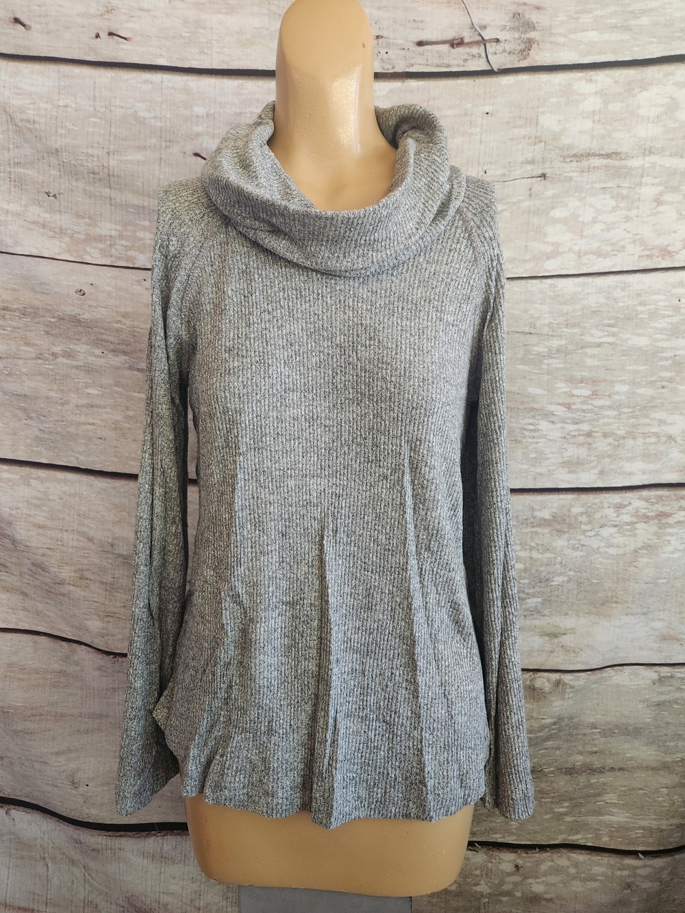 Anthropologie Heather Gray Cowl Neck Sweater